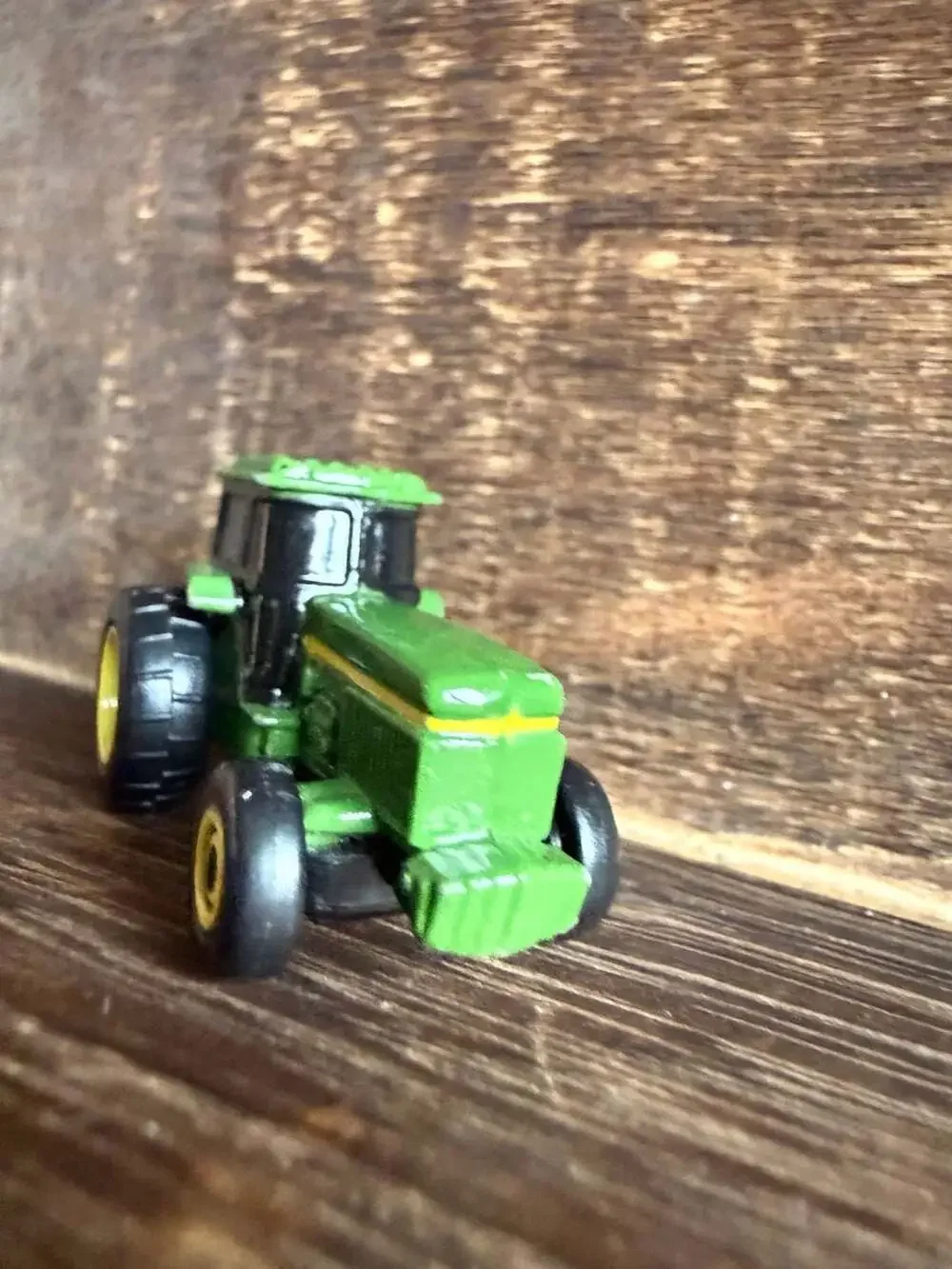 Vintage Ertl John Deere Tractor with Trailer and Disc Harrow Implements